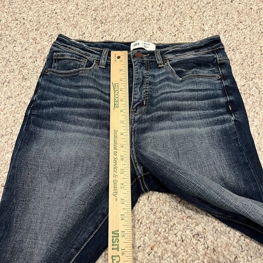 BKE Billie Flare Jeans Sz 30 x 37.5 Dark Wash Denim Grunge Long Length Casual - Picture 7 of 9